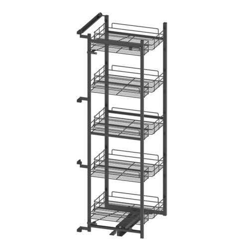 Карго Rejs Maxi Space Duo Classic, 5 полиць, графіт, 450 мм, з доводчиком, для високих шаф - 15520