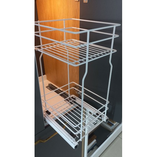 Карго REJS Корзина Мини 2 полки L-300 белая нижние крепление Фасад 300мм VM (без направ.) - WE29.0145.01.003