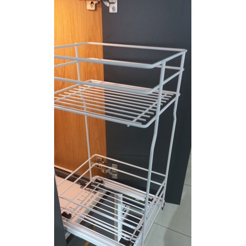 Карго REJS Корзина Мини 2 полки L-300 белая нижние крепление Фасад 300мм VM (без направ.) - WE29.0145.01.003