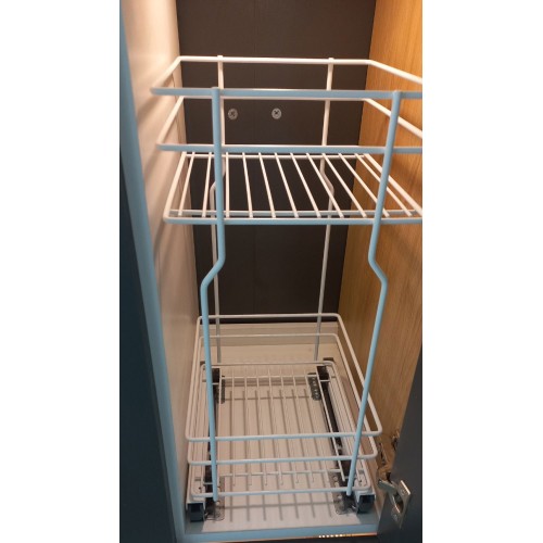 Карго REJS Корзина Мини 2 полки L-300 белая нижние крепление Фасад 300мм VM (без направ.) - WE29.0145.01.003