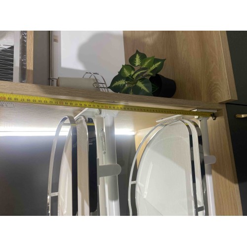 Кут магічний Rejs Optima ERGO 1000/450 лівий, хром/білий, з доводчиком Soft Close - 16265