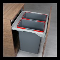 Ведро для мусора REJS JC609 "60", высокое, 2x35L, пластик, серое