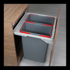 Ведро для мусора REJS JC609 "60", высокое, 2x35L, пластик, серое