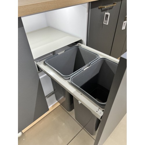 Мусорное ведро SEGREGO KB = 450 H = 425 NL-480 металл серое - WE28.4035.01.549