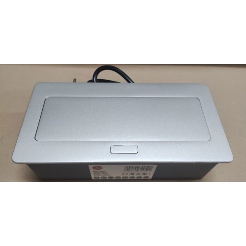 Прямокутний подовжувач 2x schuko 2 x USB 2,1A сірий Elektrima Kwadro Rejs - TR19.0004.08.049