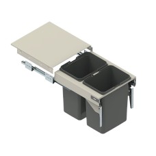 Відро для сміття Rejs SEGREGO секція: 500 Сірий Н=320 (464x480x330) 2x15L