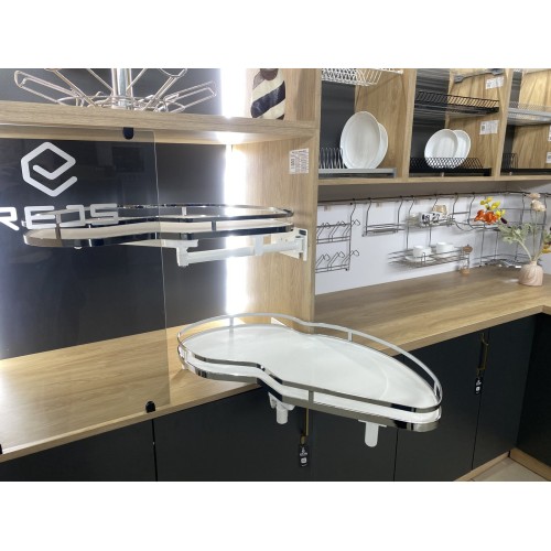 Кут магічний Rejs Optima ERGO 900/450 правий, хром/білий, з доводчиком Soft Close - 16263