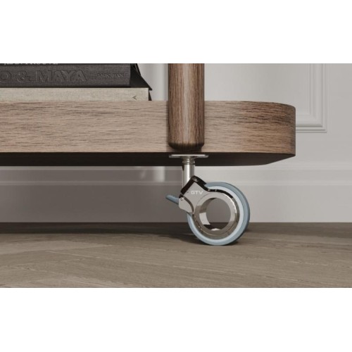 Ролик GTV GIRA Сірий/хром із майданчиком d-75 мм - KM-GIRA-75MM-BH-19