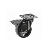 Ролик GTV CALIBRO чорний/хром із майданчиком зі стопором d-50, Н-64 мм