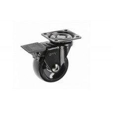 Ролик GTV CALIBRO черный/хром с площадкой c стопором d-50, Н-64 мм