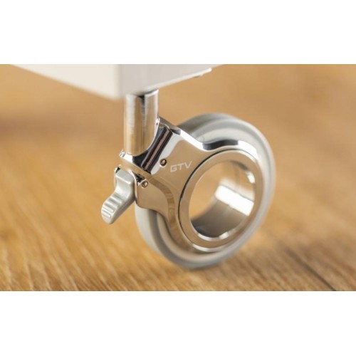 Ролик GTV GIRA Сірий/хром із майданчиком зі стопором D-60мм H-94,5мм - KM-GIRA-60MM-ZH-19