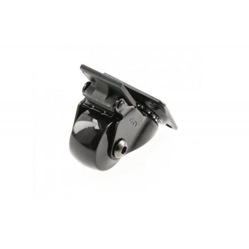 Ролик GTV CALIBRO чорний/хром із майданчиком зі стопором d-35, Н-50 мм - KM-CALIBRO-35MM-ZH-20