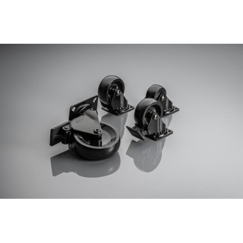 Ролик GTV CALIBRO чорний/хром із майданчиком d-50, Н-64 мм - KM-CALIBRO-50MM-BH-20