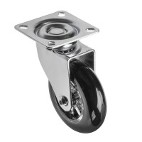 Ролик GTV Brazylia ЧЕРНЫЙ с площадкой d-75, Н-90 мм