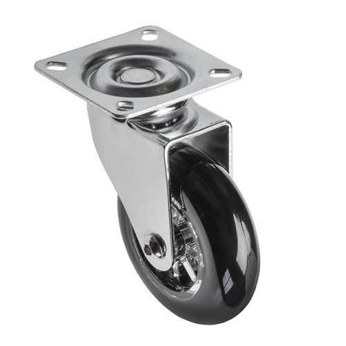 Ролик GTV Brazylia ЧОРНИЙ з майданчиком d-75, Н-90 мм