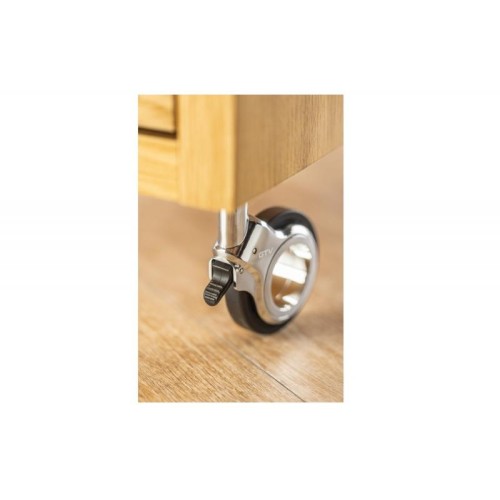 Ролик GTV GIRA Чорний/хром із майданчиком зі стопором D-60 мм H-94,5мм - KM-GIRA-60MM-ZH-20