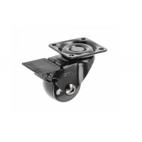 Ролик GTV CALIBRO чорний/хром із майданчиком зі стопором d-35, Н-50 мм