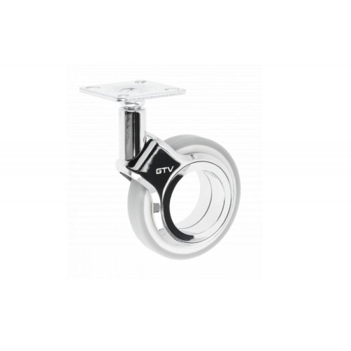 Ролик GTV GIRA Сірий/хром із майданчиком d-75 мм - KM-GIRA-75MM-BH-19