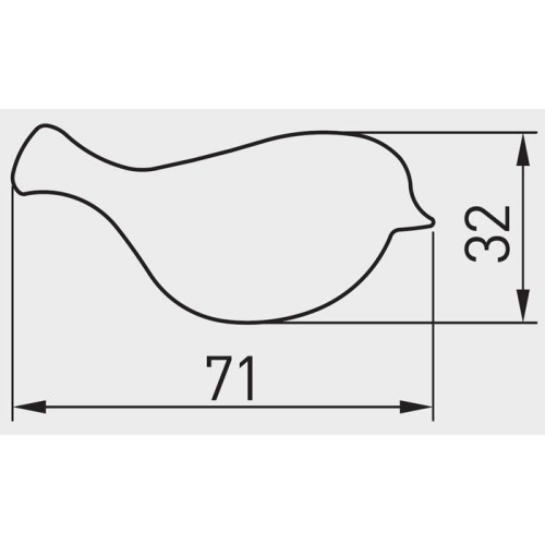 Ручка GTV дитяча гумова зелена Птах - UM-TWITT-ZL