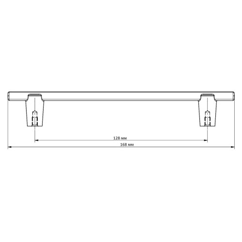 Ручка меблева RAY золото браш C-128мм L-168мм - UZ-RAY-128-18