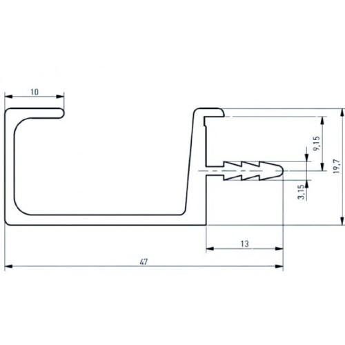 Ручка меблева GTV FIRM алюміній C-3500 профільна - PA-FIRM-C3500-05