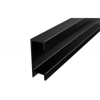 Профіль-ручка накладна торцева Н3 для плити 18 мм чорний L-3950 мм