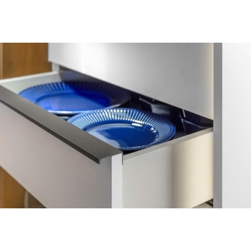 Ручка меблева торцева HEXI графіт L=256мм - UA-HEXI-256-60