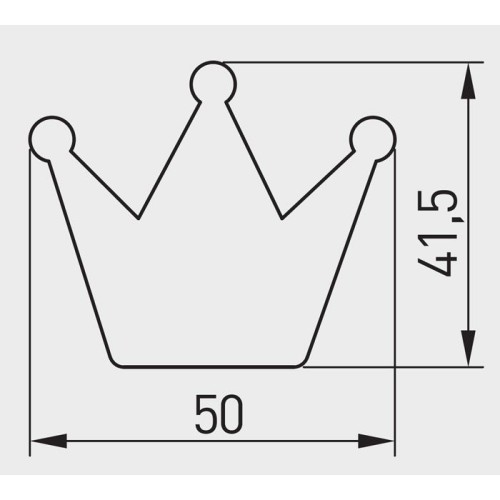 Ручка GTV дитяча гумова рожева Корона - UM-CROWN-RZ