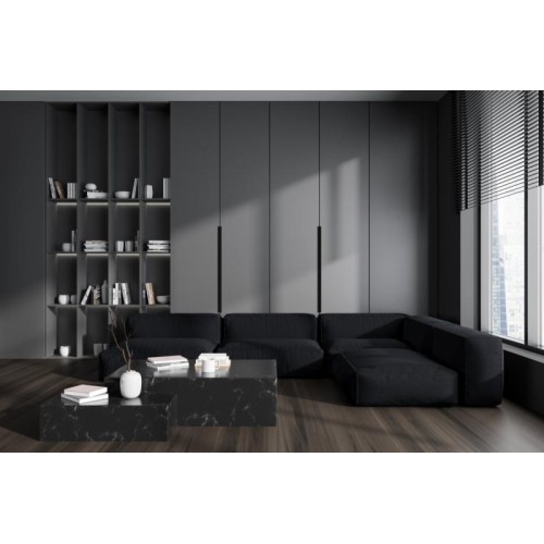 Ручка GTV HEXA Long 596 мм, черный матовый - 16389