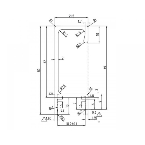 Профіль ручка накладна торцева Н3 для плити 18 мм білий L-3950 мм - 13987