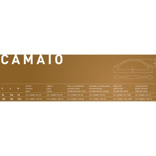 Ручка мебельная CAMAIO шампань C-128мм - UZ-CAMAI-128-90