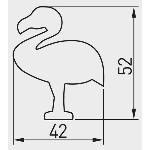 Ручка GTV дитяча гумова рожевий Фламінго - UM-FLAMING-RZ