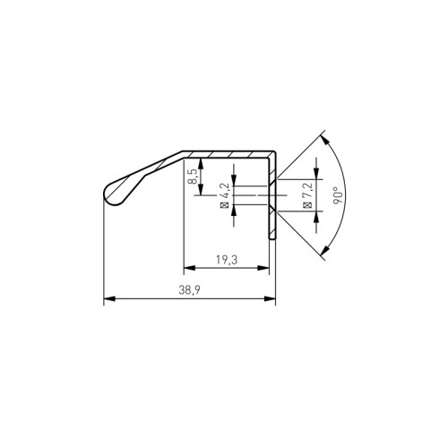 Ручка мебельная GTV TREX-CROSS чёрный мат. C-320мм L-350мм профильная - UA-TREX-CROSS-320-20M