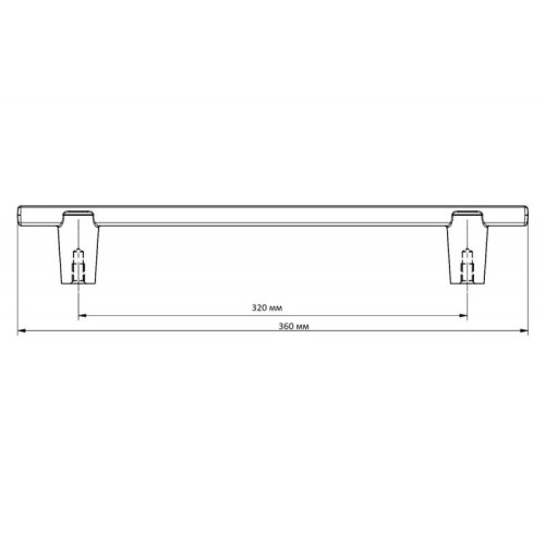 Ручка меблева RAY графіт світлий C-320мм L-360мм - UZ-RAY-320-25