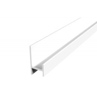 Профіль ручка накладна торцева Н2 для плити 18 мм білий L-3950 мм