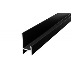 Профіль ручка накладна торцева Н2 для плити 18 мм чорний L-3950 мм