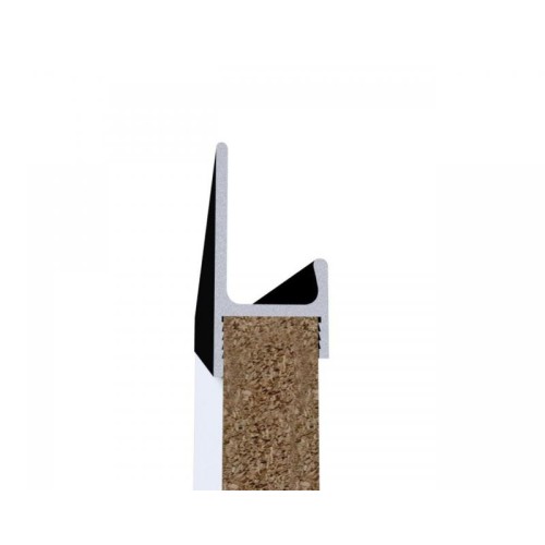 Профіль ручка накладна торцева Н2 для плити 18 мм чорний L-3950 мм - 13985