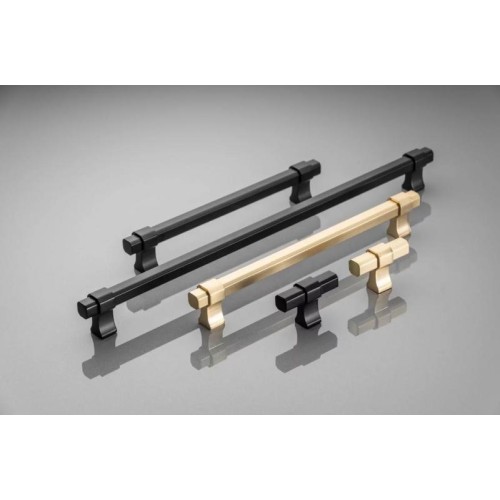 Ручка мебельная IMPERIAL чёрный мат. C-256мм L-290мм - UZ-IMPERIAL-256-20M