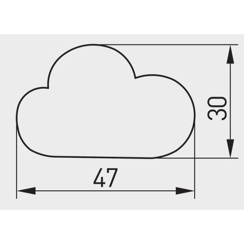 Ручка GTV детская резиновая синее Облако - UM-CLOUD-NB