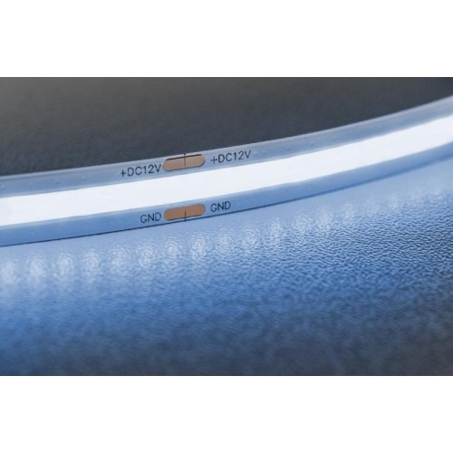 Светодиодная лента GTV COB- 480LED/m -8mm-12V, IP20 10W/1m Холодный белый уп-5м - LD-COB12V-20-ZBPQ