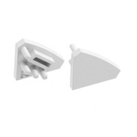 Заглушка GTV к LED профилю угловому накладному белый