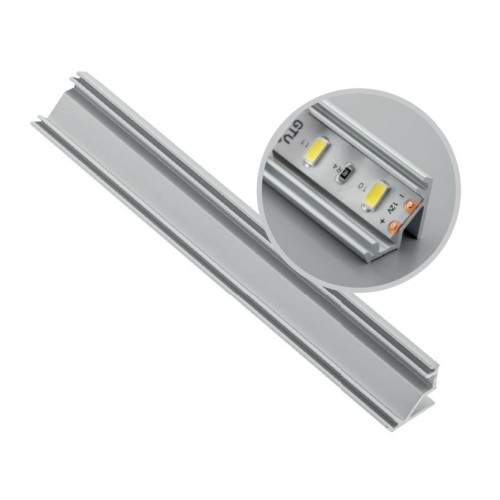 Профиль GTV LED угловой накладной 3м черный - PA-GLAXNKKT3M-AL-20M