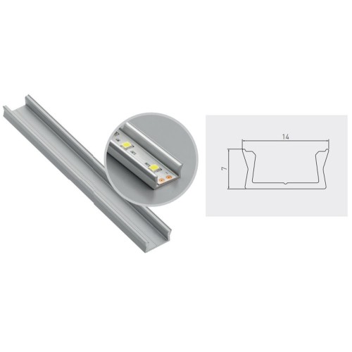 Алюминиевый профиль GTV MINI LED накладной белый L-3000мм - PA-GLAXMNK3M-AL-10