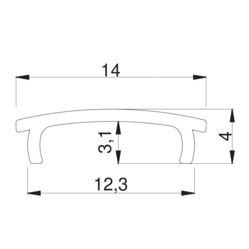 Дифузор для профілю REJS LUMINO матовий L-3000мм - 15469