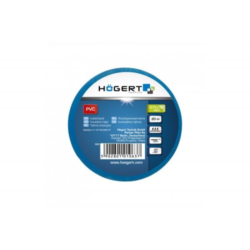 Лента изоляционная 0,13x19мм 20м синяя - 6719