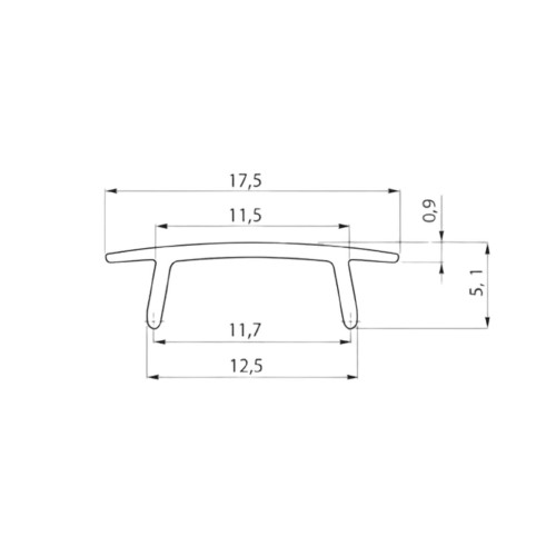 Дифузор GTV для алюмінієвого LED профілю матовий L-12000мм - PA-OSMLGLAX12M-00