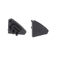 Заглушка GTV до LED профілю кутового накладного чорний