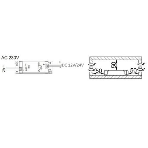 Блок живлення GTV LED PRO+ 6W 12V IP20-16059