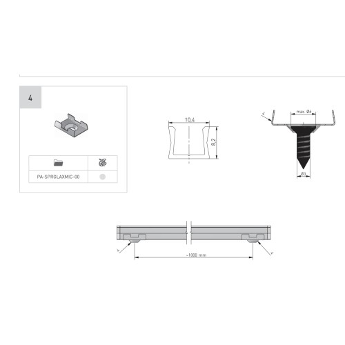 Профіль LED - Профіль GTV LED накладний мікро L-3000 мм алюміній - PA-GLAXMICNK3M-AL
