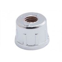 Заглушка металева R-12M з різьбленням для труби діаметром 25 мм, хромоване покриття, висота 16 мм